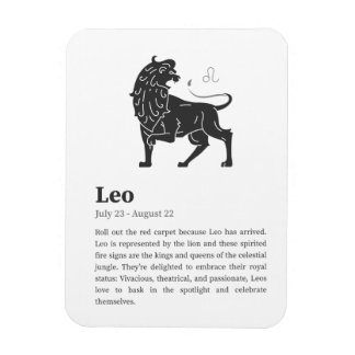 Leo Zodiac Sign poster Magnet