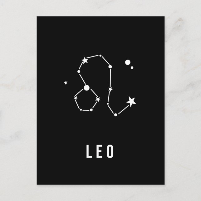 Leo Zodiac Sign Quote Postcard (Front)