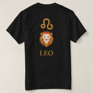Leo Zodiac Sign Regal Gold Minimalist T-Shirt