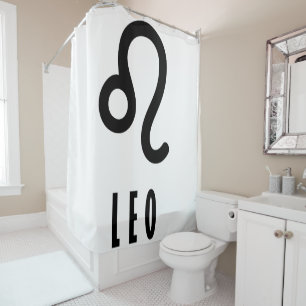 Leo zodiac sign shower curtain