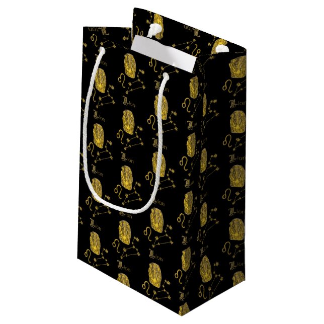 Leo Zodiac Sign -  Small Gift Bag (Back Angled)