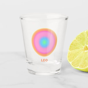 Leo Zodiac Sign Stylish Gradient Shot Glass
