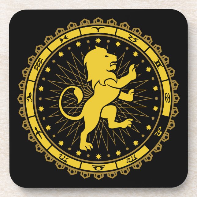 Leo - Zodiac Sign - Symbol - Horoscope Coaster (Front)