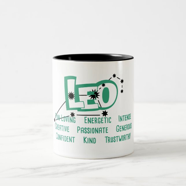 Leo Zodiac Sign Traits Mug (Center)