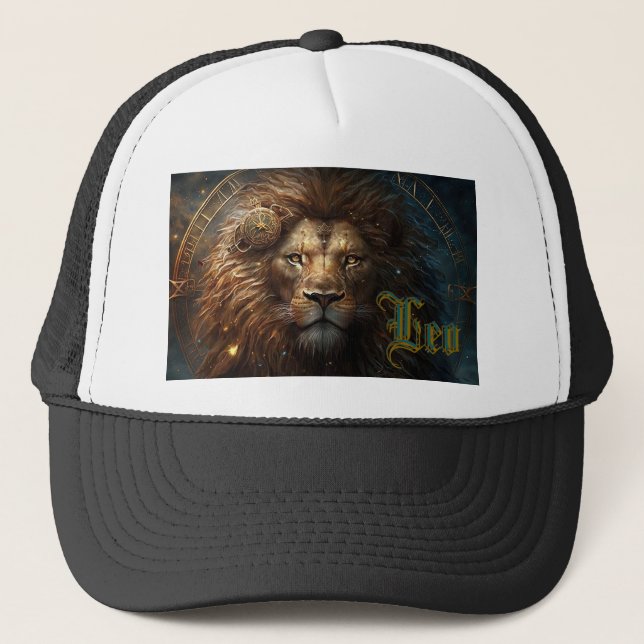 Leo Zodiac Sign Trucker Hat (Front)