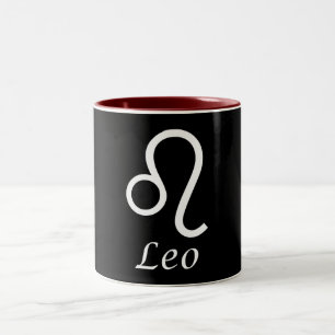 ‘Leo’ Zodiac Sign Two-Tone Coffee Mug