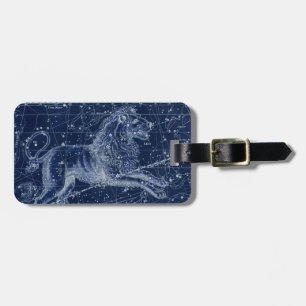 Leo Zodiac Sign Vintage Illustration Luggage Tag