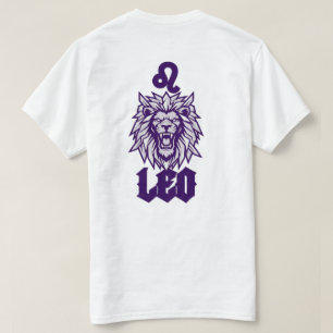 Leo Zodiac Sign Violet Cyber Mascot T-Shirt