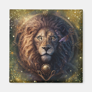 Leo Zodiac Sign Watercolor Design Magnet