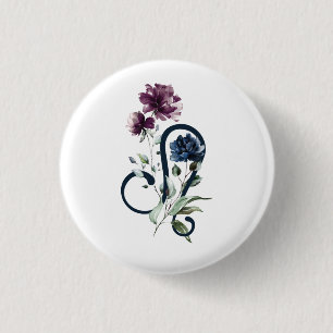 Leo Zodiac Star Sign 3 Cm Round Badge