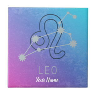 Leo Zodiac Star Sign Horoscope Constellation Ceramic Tile