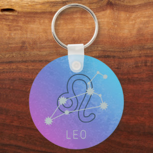Leo Zodiac Star Sign Horoscope Constellation Key Ring