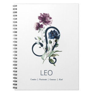 Leo Zodiac Star Sign Notebook