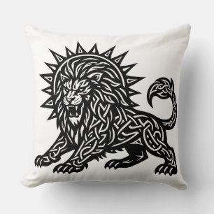 Leo Zodiac Sun‑Mane Lion BurnsInHell Cushion