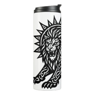 Leo Zodiac Sun‑Mane Lion   BurnsInHell Thermal Tumbler