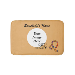 Leo Zodiac Symbol Element by Kenneth Yoncich Bath Mat