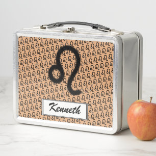 Leo Zodiac Symbol Standard by Kenneth Yoncich Metal Lunch Box