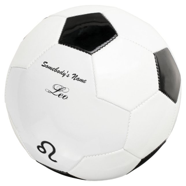 Leo Zodiac Symbol Standard by Kenneth Yoncich Soccer Ball (Three Quarter)