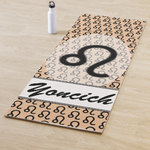 Leo Zodiac Symbol Standard by Kenneth Yoncich Yoga Mat