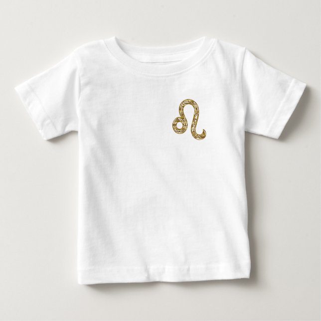 Leo Zodiac - Tribal Gold Baby T-Shirt (Front)