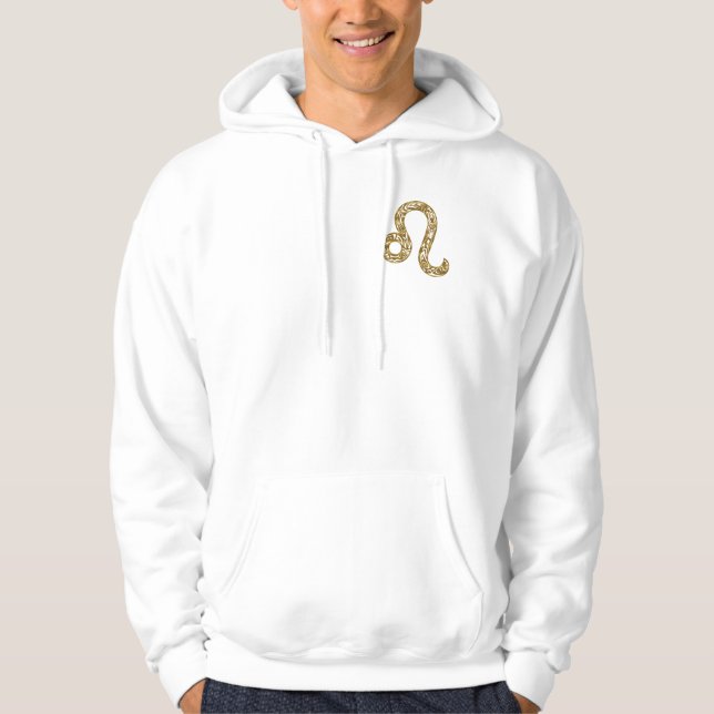 Leo Zodiac - Tribal Gold Hoodie (Front)