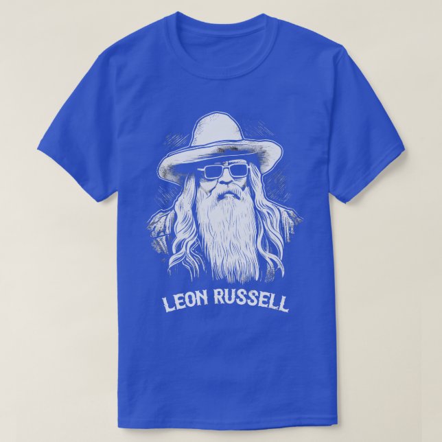 Leon Russell Original Fan Art Design T-Shirt (Design Front)