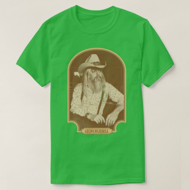 Leon Russell Sepia Tribute T-Shirt (Design Front)