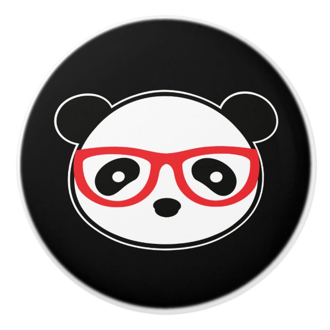 Leon The Panda Bear Ceramic Knob (Front)
