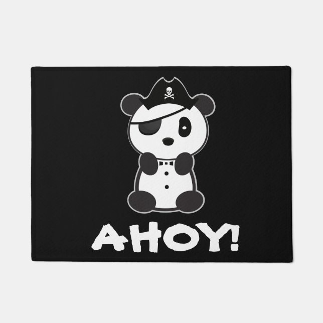 Leon The Panda Bear -  Pirate Panda Bear Doormat (Front)