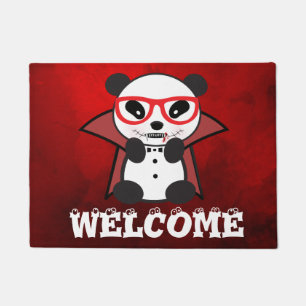 Leon The Panda Bear -  Vampire Panda Bear Doormat