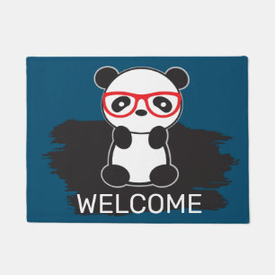 Leon The Panda Bear Welcome Mat