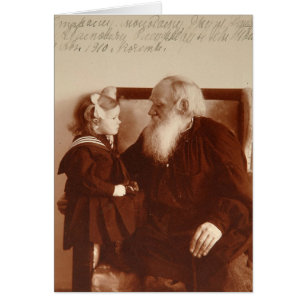 Leon Tolstoy with his granddaughter, Tatiana