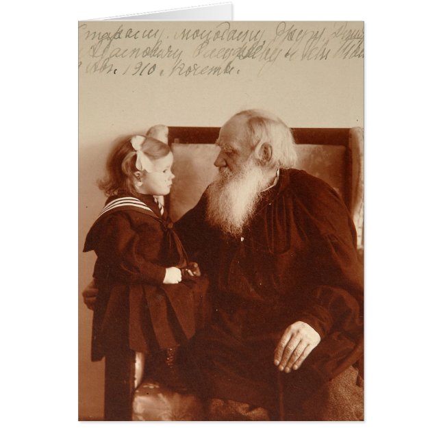 Leon Tolstoy with his granddaughter, Tatiana (Front)