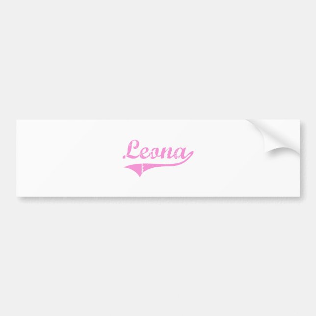 Leona Classic Style Name Bumper Sticker (Front)