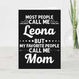 Leona Gift Name Funny Mother's Day Personalised Wo Card