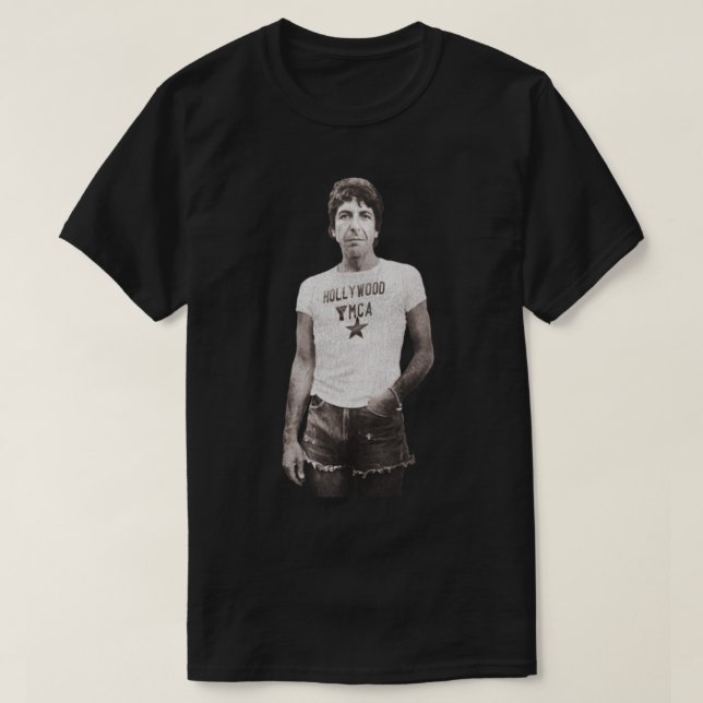 Leonard Cohen Casual Icon   T-Shirt (Design Front)
