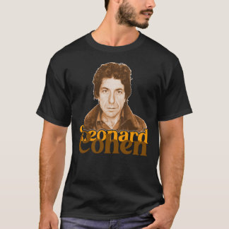 Leonard Cohen Retro Sepia Portrait Fan Tribute T-Shirt