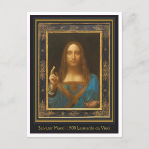 Leonardo da Vinci 1500 Salvator Mundi Postcard