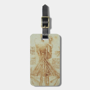 Leonardo da Vinci- Anatomy of the Neck Luggage Tag