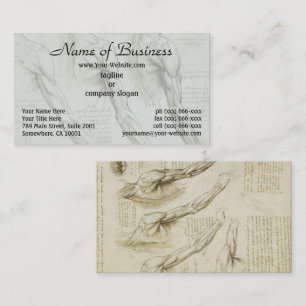 Leonardo da Vinci Arm and Shoulder Muscles Anatomy Business Card