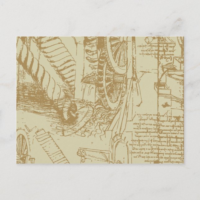Leonardo Da Vinci Artwork Postcard (Front)