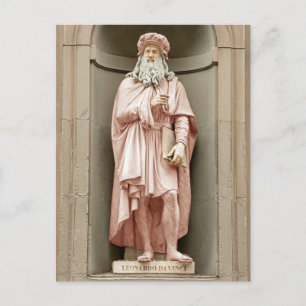 Leonardo da Vinci colourized wearing rose tights Postcard