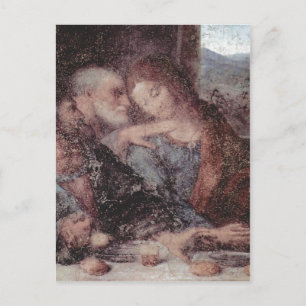 Leonardo da Vinci Das Abendmahl, Detail 1495-1497 Postcard
