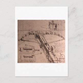 Leonardo da Vinci, design for an enormous crossbow Postcard