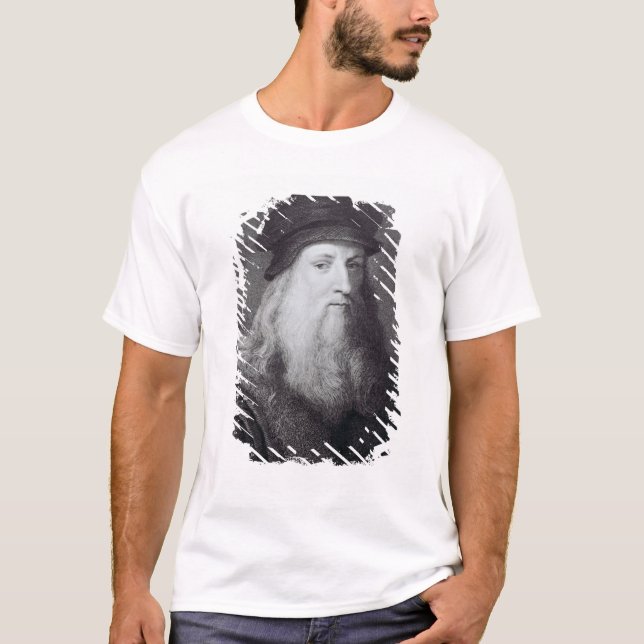 Leonardo da Vinci, engraved by Raphael T-Shirt (Front)
