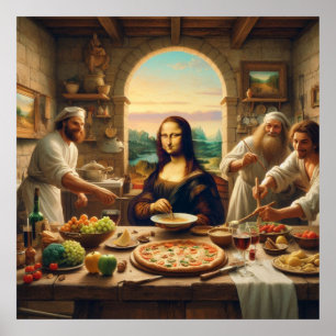 Leonardo Da Vinci Entertaining Some Friends Poster