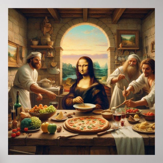 Leonardo Da Vinci Entertaining Some Friends Poster (Front)