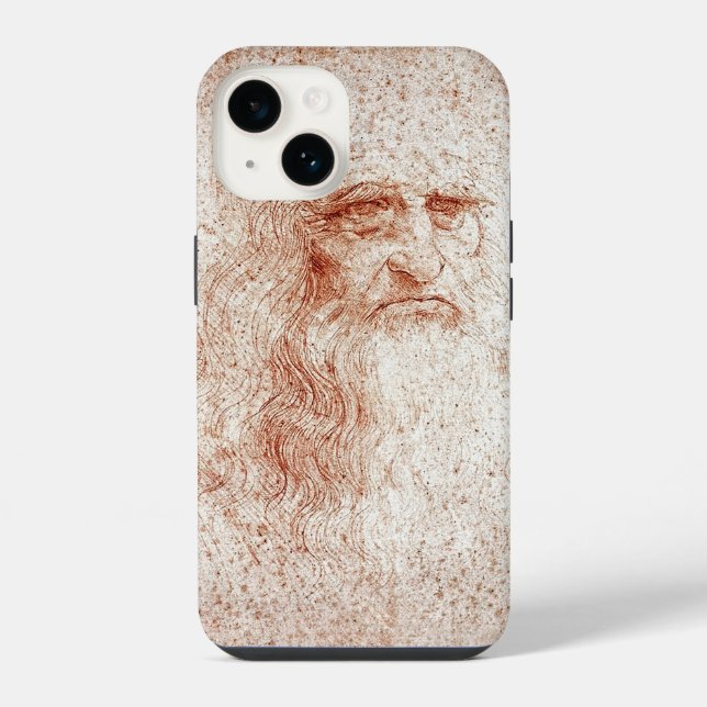 Leonardo da Vinci Genius Sketch iPhone Case (Back)