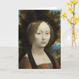 Leonardo Da Vinci Ginevra De' Benci Painting Card