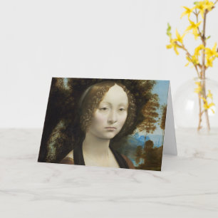 Leonardo Da Vinci Ginevra De' Benci Painting Card